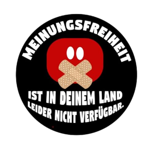 Bunt Meinungsfreiheit ist in Deinem Land nicht verfügbar Aufkleber 24 cm von Sammys Shirt Store