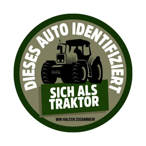 Dieses Auto identifiziert sich als Traktor Aufkleber 4,5 cm von Sammys Shirt Store