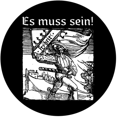 Es muss sein Bundschuh Bauernkrieg Aufkleber 4,5 cm von Sammys Shirt Store