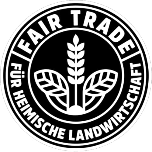 Fair Trade für die heimische Landwirtschaft Aufkleber 10 cm von Sammys Shirt Store