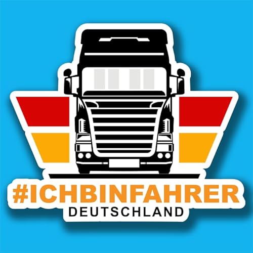 Ich bin Fahrer Anti Maut LKW Trucker Auto-Vinyl-Sticker Aufkleber 12 cm von Sammys Shirt Store