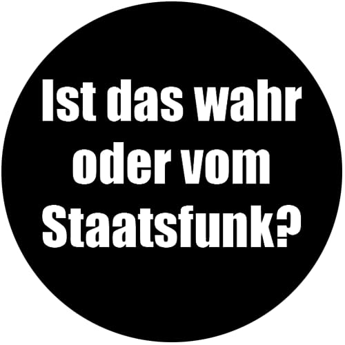 Ist das wahr oder vom Staatsfunk Aufkleber 24 cm von Sammys Shirt Store