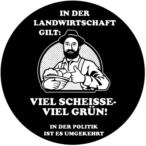 Landwirtschaft viel Scheiße viel Grün Aufkleber 10 cm von Sammys Shirt Store