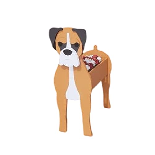 Samnuerly Hunde-Pflanzgefäß Blumentopf Boxer Hunde-Blumentopf Groß, 25×43×54cm Hund Pflanztopf Blumentopf in Tierform Mit Drainage Gartentöpfe von Samnuerly
