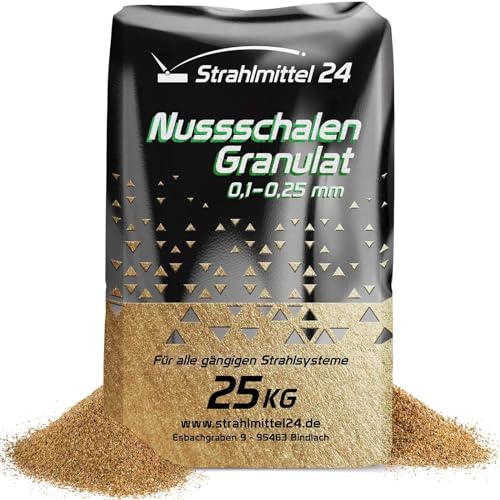 Samore 25 KG Nussschalen Granulat 0,10-0,25 mm Strahlmittel strahlmittel24 von Samore