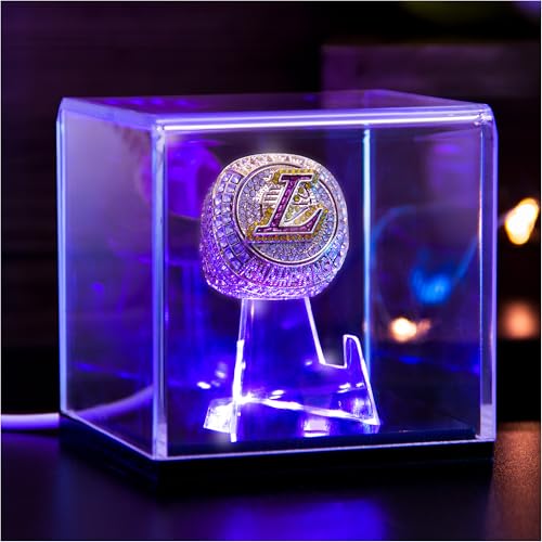 Meisterschaftsring-Vitrine mit LED-Licht, UV-geschützter, klarer Herausforderungs-Münzhalter, Premium beleuchtete Displaybox für Erinnerungsstücke, ideales Geschenk für Baseball, Softball, Super Bowl Meisterschaftsring-Vitrine mit LED-Licht, UV-geschützter, klarer Herausforderungs-Münzhalter, Premium beleuchtete Displaybox für Erinnerungsstücke, ideales Geschenk für Baseball, Softball, Super Bowl von Samrion