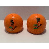 Florida Oranges Salz - Und Pfefferstreuer, Kitschige Orange Vintage Souvenir Streuer von SamsFunkyFinds