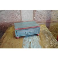 Handgefertigte Vintage Holzschublade Brust Box Wohnkultur Aufbewahrung von Samsartexport