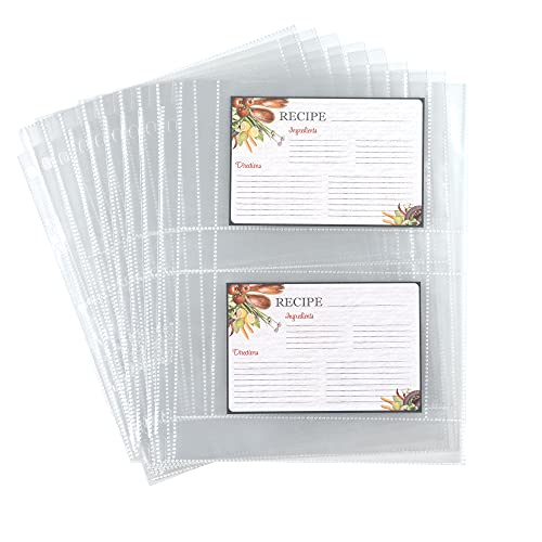Samsill 4x6 Recipe Card Protectors/Recipe Organizer/Clear Protector Sheets/Splatter Proof / 2 to 4 Recipe Cards Per Sheet/Fits Standard 3 Ring Binders / 25 Pack von Samsill