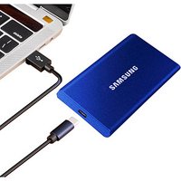 SAMSUNG Portable T7 1 TB externe SSD-Festplatte blau von Samsung