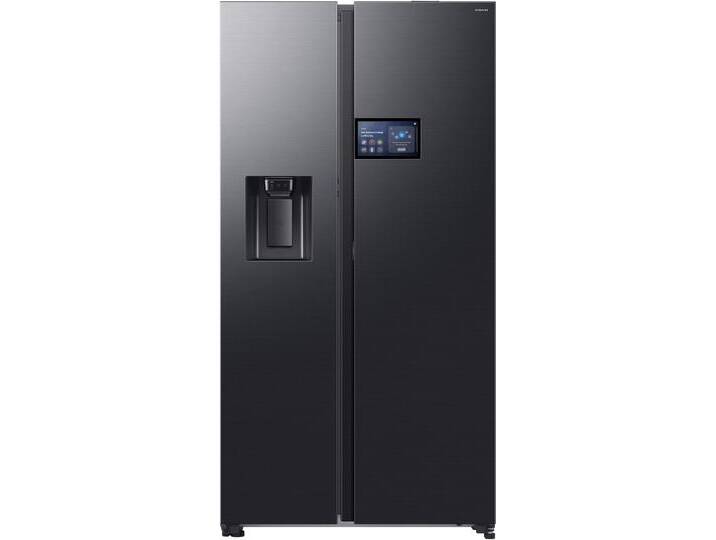 SAMSUNG Side-by-Side RS90F65EDT , D (A-G), silber (premium schwarz steel), mit Wasser-/Eisspender, Kühlschränke, Separate Temperaturregelung für Kühl- und Gefrierbereich von Samsung