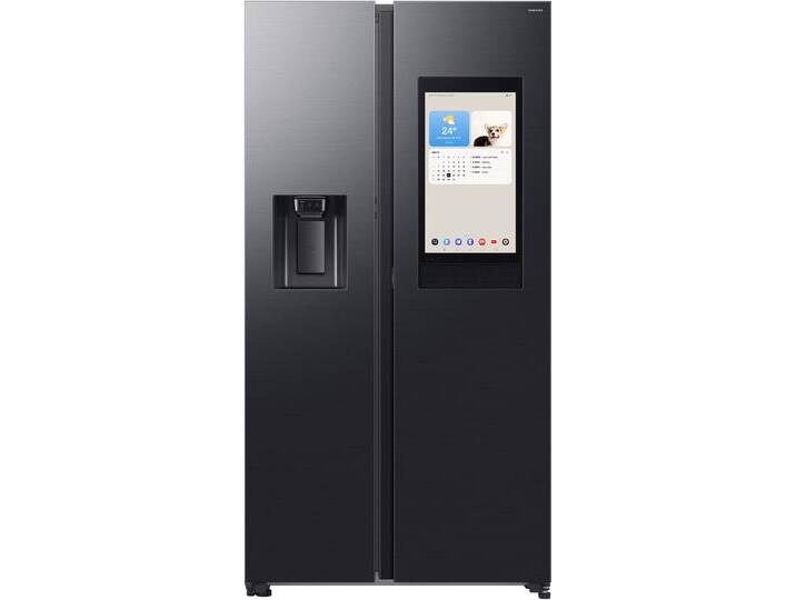 SAMSUNG Side-by-Side RS90F67BE , E (A-G), silber (schwarz steel), B:91,2cm H:178,0cm T:72,6cm, Kühlschränke von Samsung