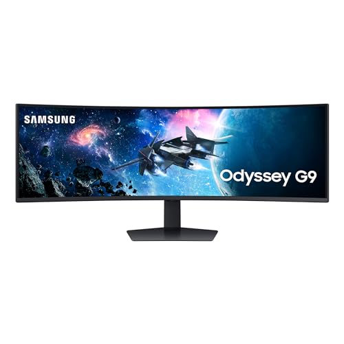 Samsung Odyssey G95C Curved Gaming Monitor, 49 Zoll, VA-Panel, 5.120 x 1.440 Pixel, VESA DisplayHDR 1.000, HDR10+ Gaming, Freesync Premium Pro, Bildwiederholrate 240 Hz, Reaktionszeit 1 ms (G/G) von Samsung