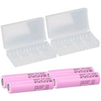 4x Samsung inr 18650-30Q Akkus 3,7V Li-Ion 3000 mAh 15A + 2x Akkubox von Samsung