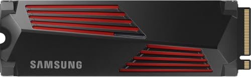 Samsung 990 PRO NVMe M.2 SSD mit Heatsink, 1 TB, PCIe 4.0, 7.450 MB/s Lesen, 6.900 MB/s Schreiben, Interne SSD für PC-/Konsolen-Gaming und Videobearbeitung, MZ-V9P1T0CW von Samsung