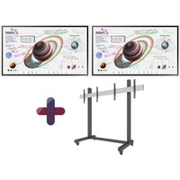 Samsung Flip Pro 2x WM55B Flipchart 138,7 cm 55 Zoll inkl. Neomounts Pro NMPRO-M21 Dual Rollwagen von Samsung