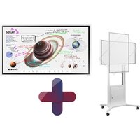 Samsung Flip Pro WM55B Flipchart 138,7 cm 55 Zoll inkl. HAGOR HP Twin Lift M-Flip motorisierter Rollwagen höhenverstell- von Samsung