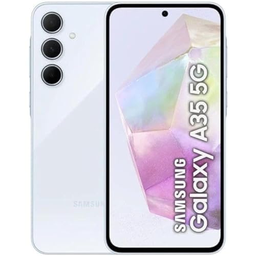 Samsung Galaxy A35 5G Smartphone Dual-SIM RAM 8 GB / Interner Speicher 256 microSD slot OLED-Display 6.6" 2340 x 1080 Pixel 120 Hz Triple-Kamera 50 MP 8 5 front camera 13 awesome ice blue Samsung Galaxy A35 5G Smartphone Dual-SIM RAM 8 GB / Interner Speicher 256 microSD slot OLED-Display 6.6" 2340 x 1080 Pixel 120 Hz Triple-Kamera 50 MP 8 5 front camera 13 awesome ice blue von Samsung