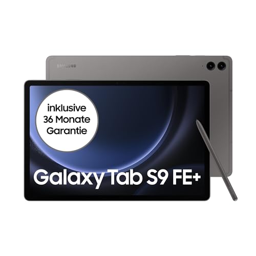 Samsung Galaxy Tab S9 FE+ Android-Tablet, 31,5 cm / 12,4 Zoll Display, 256 GB Speicher, Mit Stift (S Pen), Lange Akkulaufzeit, Wifi, Grau, Inkl. 36 Monate Herstellergarantie [Exklusiv bei Amazon] von Samsung