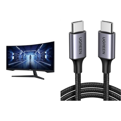 Samsung Gaming Monitor G5 C34G55TWWP & UGREEN USB C auf USB C Kabel 60W PD 3.0 von Samsung