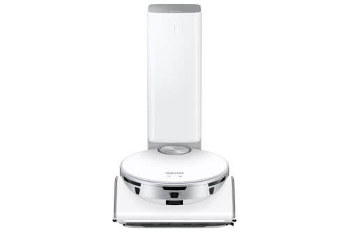 Samsung Jet Bot AI+ VR50T95735W/WA Saugroboter, 30 W Saugleistung, 0,2 ℓ, Clean Station, KI-Objekterkennung, 3D Sensor, LIDAR Sensor, Misty White, Teppich von Samsung