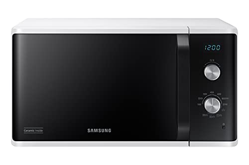 Samsung MG23K3614AW/ET Mikrowellenherd, freistehend, Dual Dial MG23K3614AW/ET, Crunch-Kochen, AutoDefrost, Mikrowelle + Grill 800 W + 1100 W, 23 l, 49 l x 27,5 h x 39 cm, weiß von Samsung