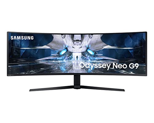 Samsung Odyssey Neo G9 Curved Gaming Monitor S49AG954NP, 49 Zoll, DWQHD, Quantum Mini-LED, AMD FreeSync Premium Pro, Reaktionszeit 1 ms (G/G), Krümmung 1000R, Bildwiederholrate 240 Hz von Samsung