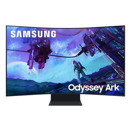 Samsung Odyssey Ark G97NC (2nd Gen), Curved Gaming Monitor, 55 Zoll, Mini-LED VA-Panel, 4K UHD-Auflösung, AMD FreeSync Premium Pro, Reaktionszeit 1 ms, Bildwiederholrate 165 Hz, Schwarz, S55CG970N von Samsung