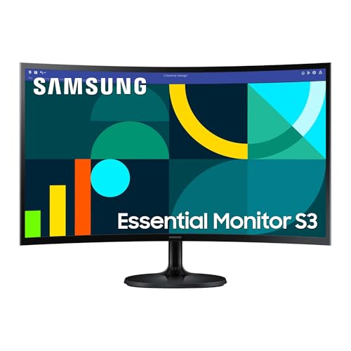Samsung S36GD Essential Curved Monitor 27 Zoll, PC-Bildschirm mit VA-Panel, Full HD-Auflösung, 4 ms Reaktionszeit, Bildwiederholrate 100 Hz, Eco Saving Plus, Flicker Free, Schwarz, S27D364GAU von Samsung