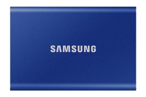 Samsung Portable SSD T7, 2 TB, USB 3.2 Gen.2, 1.050 MB/s Lesen, 1.000 MB/s Schreiben, Externe SSD Festplatte für Mac, PC, Smartphone und Spielkonsole, Blau, MU-PC2T0H/WW von Samsung