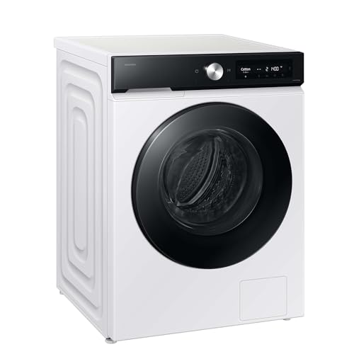 Samsung WD9BDB7B85GEU2 Bespoke AI Waschtrockner, 9+6 kg, EEK: D/A (-10%), Waschmaschine und Trockner in einem, QuickDrive, AI Ecobubble, AI Wash, SuperSpeed 39 Min. Waschprogramm, Weiß von Samsung