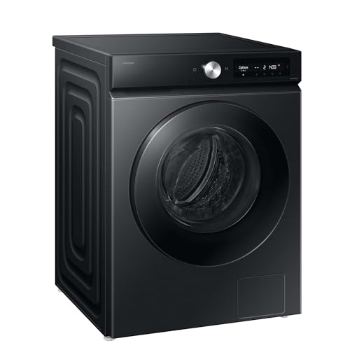 Samsung WD9EDB7B85GBU2 Bespoke AI Waschtrockner, 9+6 kg, EEK: D/A (-10%), Waschmaschine und Trockner in einem, QuickDrive, AI Ecobubble, AI Wash, SuperSpeed 39 Min. Waschprogramm, Schwarz von Samsung