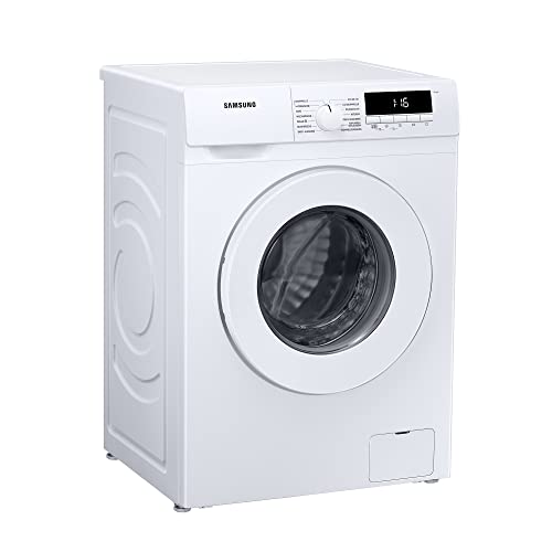 Samsung Waschmaschine WW9FT304PWW/EG, SLIM Platzsparer - Nur 50,5 cm tief, Digital Inverter Motor, Kurz-Programm, Trommelreinigung, LED-Display, 9 kg, Weiß von Samsung