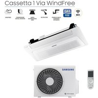 Klimaanlage Samsung Cassette Air Conditioner WindFree 1 Way Slim 12000 Btu AC035RN1DKG R-32 Wi-Fi Optional mit Panel und Fernbedienung enthalten von Samsung