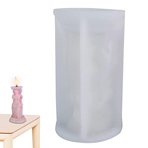 2 Stück römische Säule Kerzenformen, Porträt duftende Silikonform Venus Göttin menschlicher Körper Gipsform Silikonform Kerzenherstellung Form handgefertigte Aromatherapie Seifenformen von Samuliy