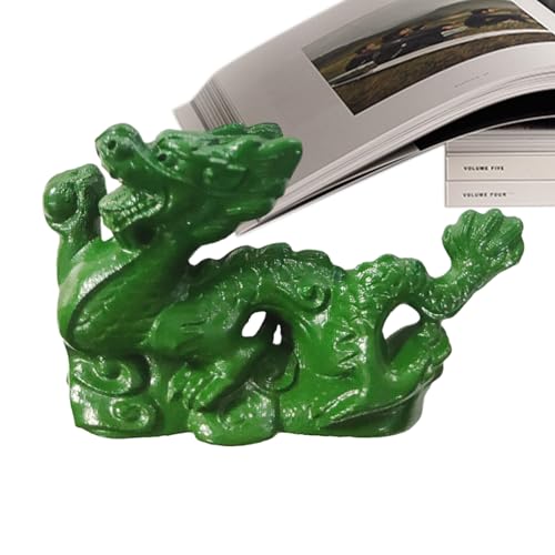 2024 Chinesische Sternzeichen Drachenfigur Aus Holz – Chinesische Feng Shui Drachenstatue – Feng Shui Chinesische Drachenfigur | Figur Sternzeichen Maskottchen Skulptur Drache Dekor Für Viel Glück von Samuliy