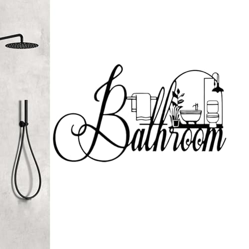 Badezimmer-Metallschilder, Badezimmer-Wandkunst, Metall-Schild, dekoratives Wandkunstzubehör für Bauernhaus, Eingang, Wohnheim, Hotel, Wohnung Badezimmer-Metallschilder, Badezimmer-Wandkunst, Metall-Schild, dekoratives Wandkunstzubehör für Bauernhaus, Eingang, Wohnheim, Hotel, Wohnung von Samuliy