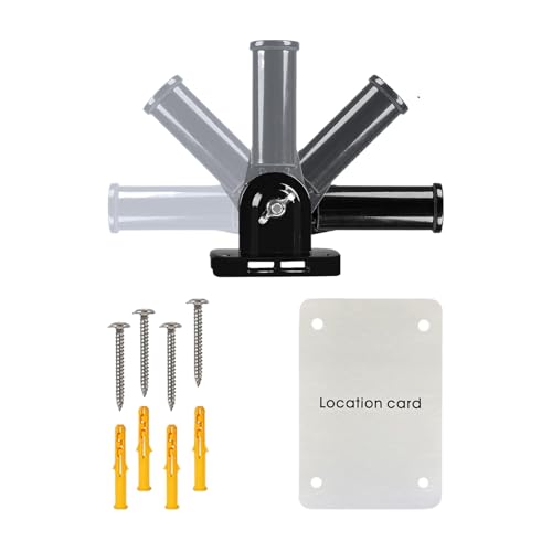 Flaggenmast Halterung,Verstellbare Fahnenmast Wandhalterung | Aluminiumlegierung Korrosionsgeschützter Halter 2,54 cm Innendurchmesser für Balkon Wohnmobil Boot von Samuliy
