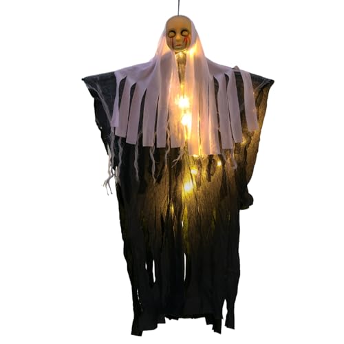 Geisterschmuck | Licht Geist Mit Grusel Faktor,85 cm Halloween-Deko Für Haustür Innenbereich Garten Außenbereich Terrasse Geisterschmuck | Licht Geist Mit Grusel Faktor,85 cm Halloween-Deko Für Haustür Innenbereich Garten Außenbereich Terrasse von Samuliy