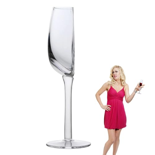 Halbes Rotweinbecherglas - Kristallweingläser - 140 Ml Kreative Kristallklare Rotweinbecher - Wiederverwendbares Weinglas Mit Langem Stiel - Flexibles Halbes Rotweinbecherglas Mit Stiel von Samuliy