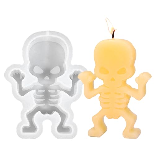 Halloween-Dekorform, Halloween-Totenkopf-Kerzenformen,Totenkopf Silikonform zur Kerzenherstellung | Dekorative Horror-Festival-Geisterkerzenform, einfach zu lösen Halloween-Dekorform, Halloween-Totenkopf-Kerzenformen,Totenkopf Silikonform zur Kerzenherstellung | Dekorative Horror-Festival-Geisterkerzenform, einfach zu lösen von Samuliy