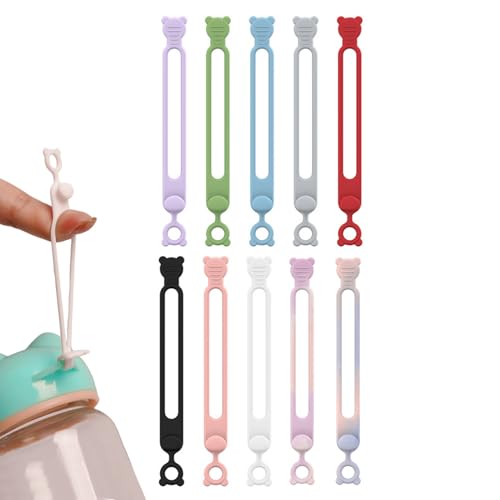 Kabelbinder für Kordeln, elastische Silikon-Kabelbinder, wiederverwendbar, Drahtmanagement, Bärenkopf, elastische Kordelbänder zum Befestigen, Bündeln, Reisen, Zuhause, Nachttisch, Auto, täglicher Kabelbinder für Kordeln, elastische Silikon-Kabelbinder, wiederverwendbar, Drahtmanagement, Bärenkopf, elastische Kordelbänder zum Befestigen, Bündeln, Reisen, Zuhause, Nachttisch, Auto, täglicher von Samuliy