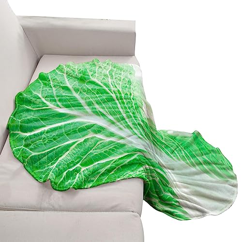 Salatdecke | Flanell-Fleecedecke 3D Lebensmittel Wrap Decke Runde Wickeldecke Überwurfdecke - Lustige Realistische Lebensmittel Runde Decke - Ganzjahres-Klimaanlage Steppdecke für Zuhause Bett Sofa von Samuliy
