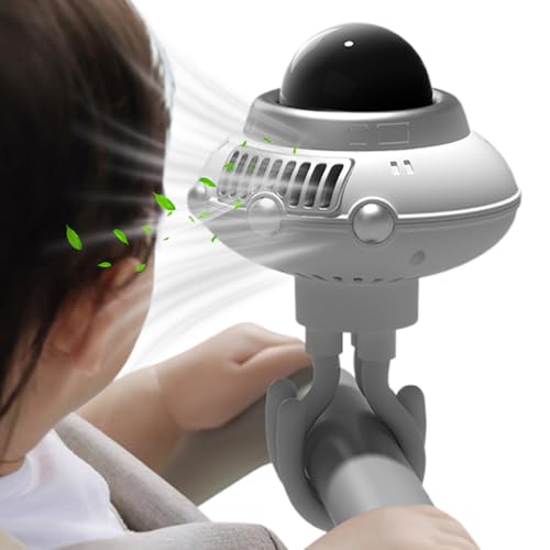 Samuliy Klipp Lüfter Für Kinderwagen,USB-Aufladbarer Kühl-Ventilator | Kinderwagenzubehör Mit Flexiblem Stativ Für Reise Kinderbett Autositz von Samuliy