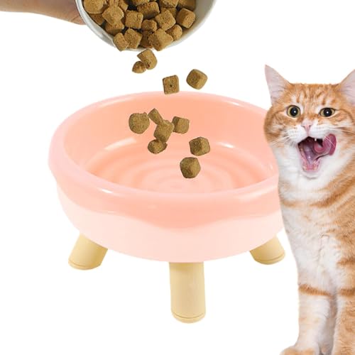Samuliy Neigbarer erhöhter Futternapf – Donut-Design, geneigter Futternapf für Katzen, stressfrei, Rückflussverhinderung, schmutzfrei, rutschfester, erhöhter Futternapf für Hunde und Katzen, leicht zu von Samuliy