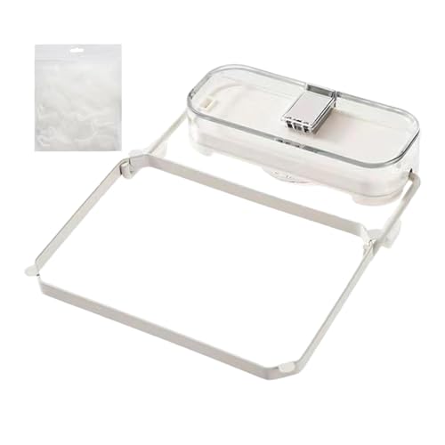 Samuliy Spülbeckenfiltersieb, Spülbeckensieb Eckabflusssieb Rack mit Filtersieb, Saugnapf Küchenspüle Sieb, Wiederverwendbares Spülbeckenfilterregal, Eckablauf für Küche von Samuliy