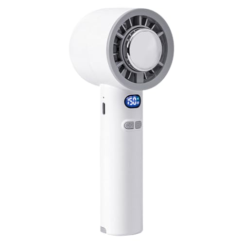 Samuliy Tragbarer Handventilator | Elektrisches Kühlen Kleines Handfächeln,Verstellbarer Ventilator Mit LED-Anzeige Hohe Geschwindigkeit Für Outdoor Reisen Zubehör von Samuliy