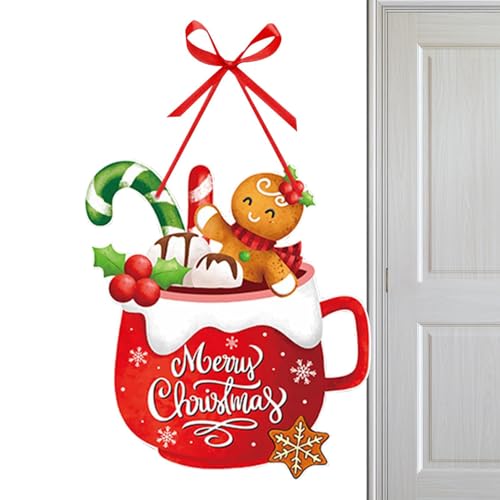 Weihnachts-Türschild mit Seil | Dekorative multifunktionale Türschilder für die festliche Jahreszeit | Saisonale Dekorationen für Kamin, Geländer, Türgriffe, Wände, Vorhänge, Armlehnen Samuliy von Samuliy