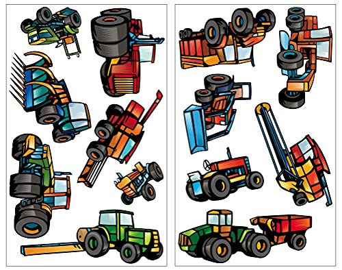 Samunshi® 13-teiliges Wandtattoo Traktor Set Wandbilder Kinderzimmer Deko Junge Wandtattoo Kinderzimmer Mädchen Wandsticker Kinderzimmer 2x 33x52cm von Samunshi
