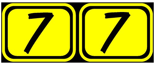 Samunshi® 2 x Startnummern Eckig Aufkleber 15 x 11,7cm gelb von Samunshi